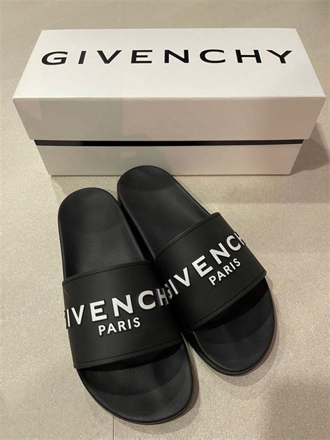 givenchy raised logo slides are they new|givenchy sandals size 35.